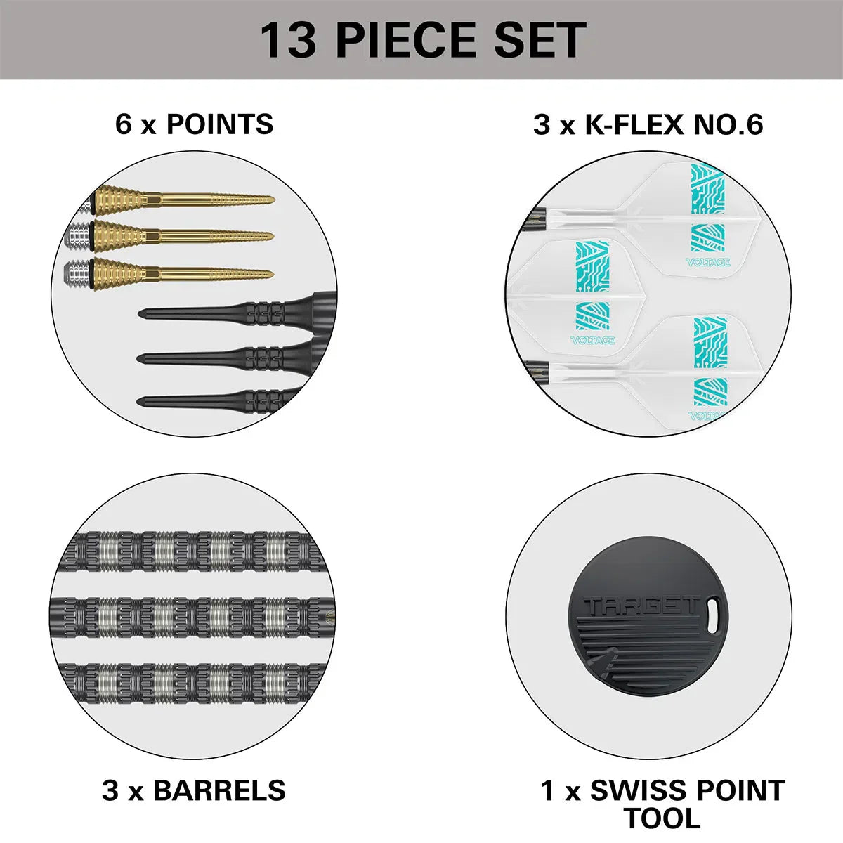 Target Darts Rob Cross 95K 95% Tungsten Soft Tip Darts